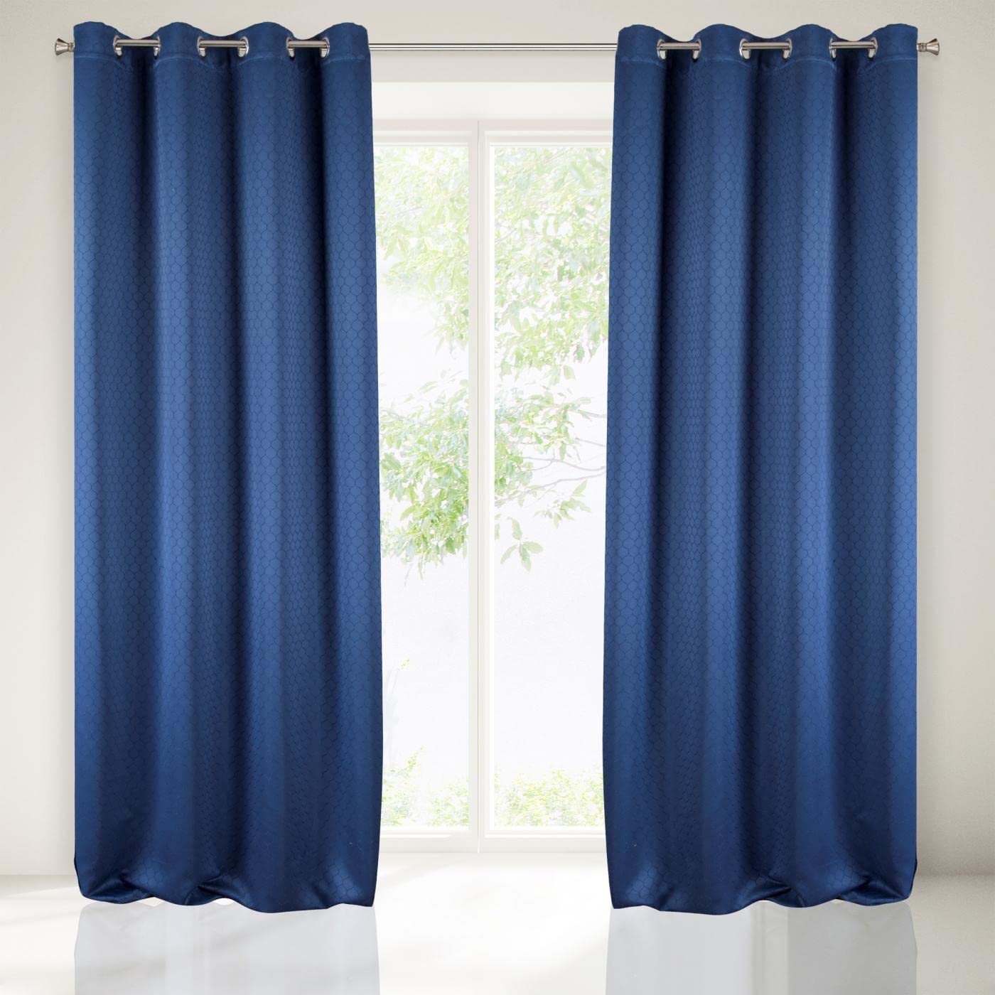 Eurofirany Rivet Tenda Jacquard con Occhielli, Semplice ed Elegante, di