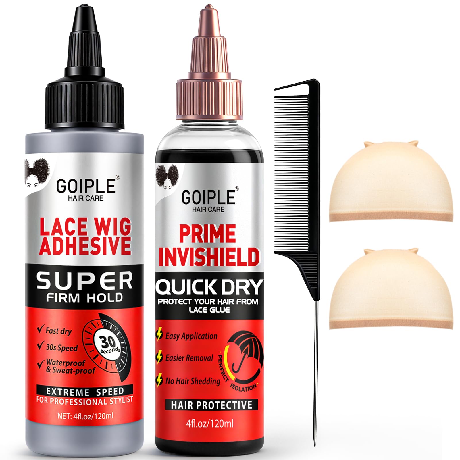 Quick Weave Kit Hair Glue for Quick Weave Strong Hold Hair Bond Glue | Quick Weave for Protective Shield Quick Dry Hair Protective Liquid Cap for Hair and Scalp Protection, Easy to Apply (5 PCS)