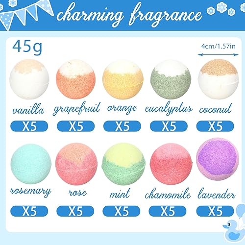 Miniatura 5 de 50 juegos de bombas de baño para baby shower, mini regalos de fiesta a granel, vaporizadores de ducha hechos a mano, regalo de agradecimiento,