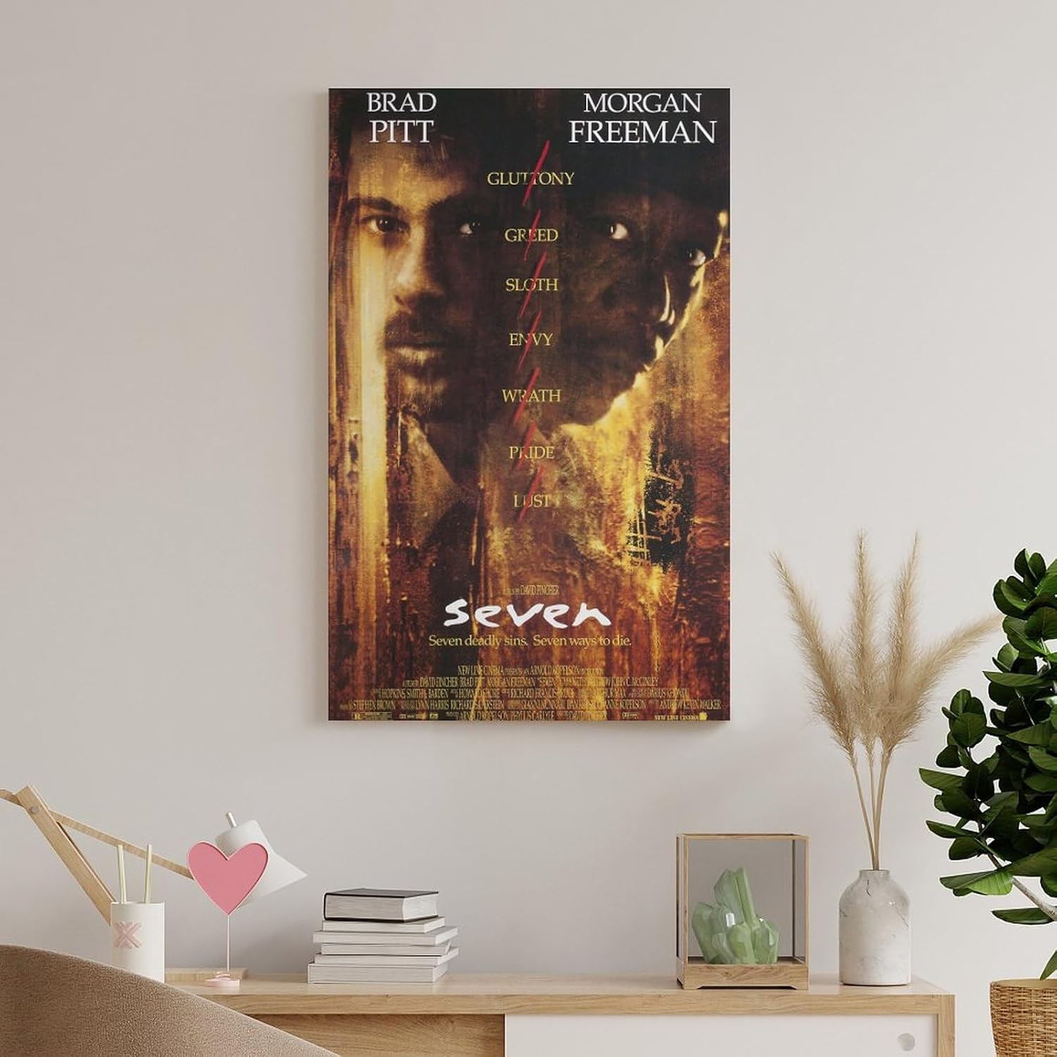 Cool Posters for Guys Bedroom Seven-1995 Movie Posters Canvas Art Poster And Wall Art Picture Print Modern Family Bedroom Decor Posters 24x36inch(60x90cm)