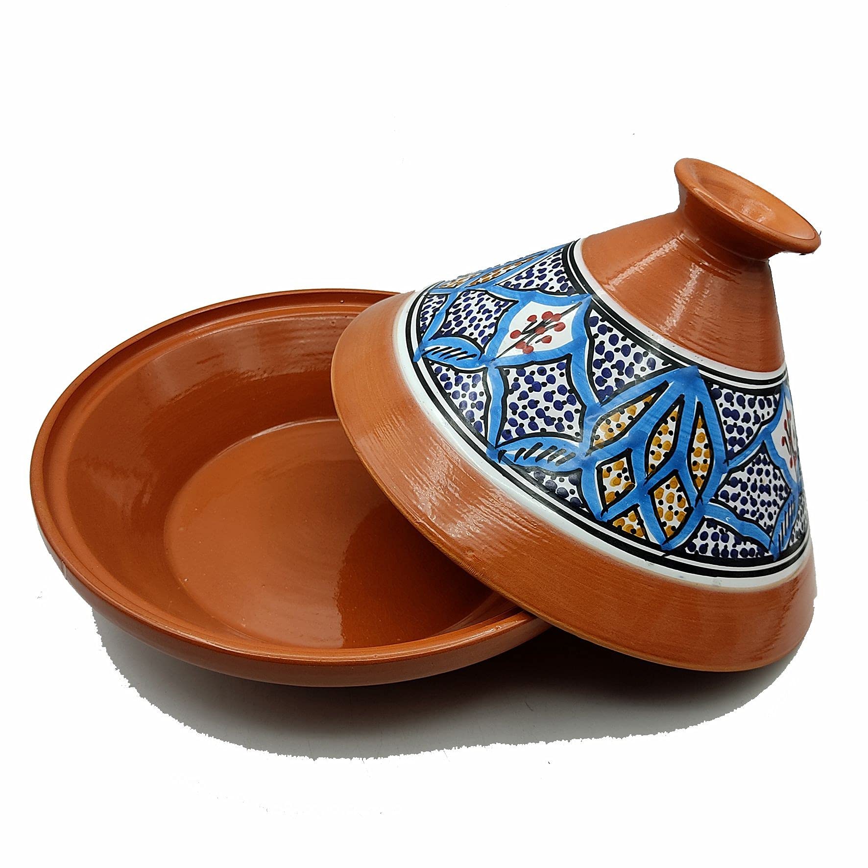 Tajine in Terracotta XL 32cm – Autentica Pentola Etnica Marocchina/Tunisina con Ebook Gratuito 0907211202