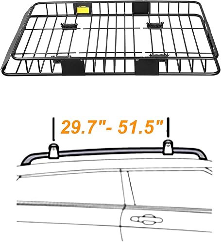 Miniatura 4 de XCAR Portaequipajes de techo con extensión para la parte superior del coche, color negro, 64 x 39 x 6 pulgadas, universal para vehículos SUV