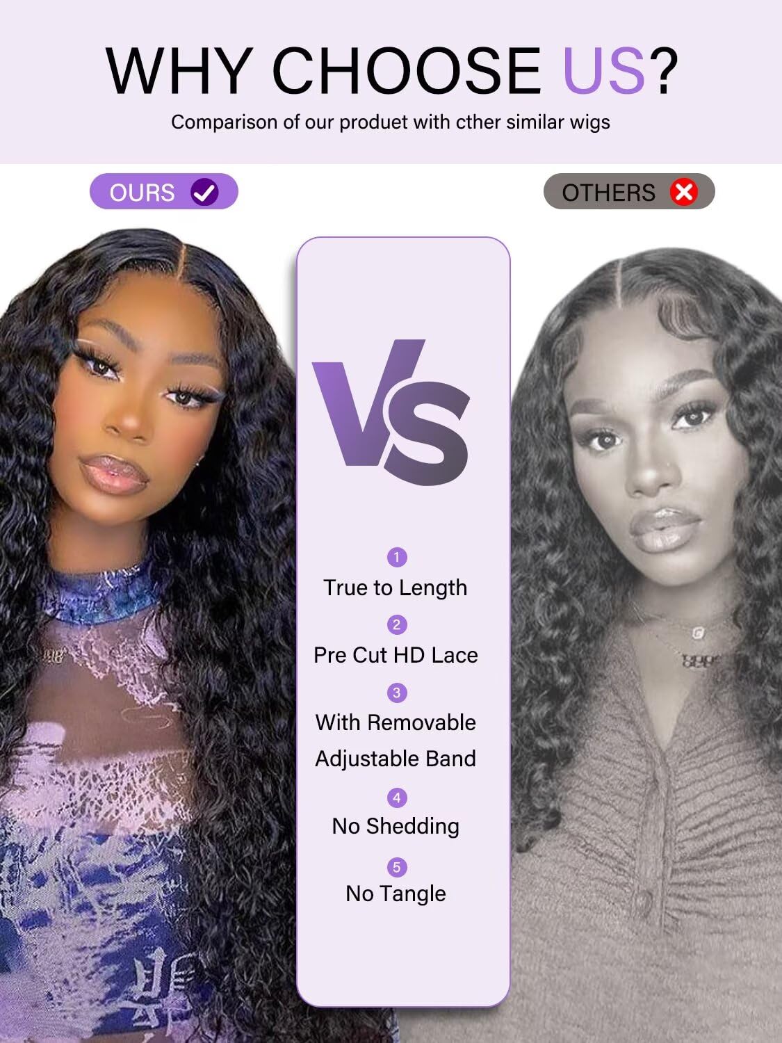 32 Inch 13x6 Deep Wave Lace Front Wigs Human Hair Wig for Women 12A 200% Density HD Lace Front Wigs Human Hair Pre Plucked with Baby Hair Natural Black