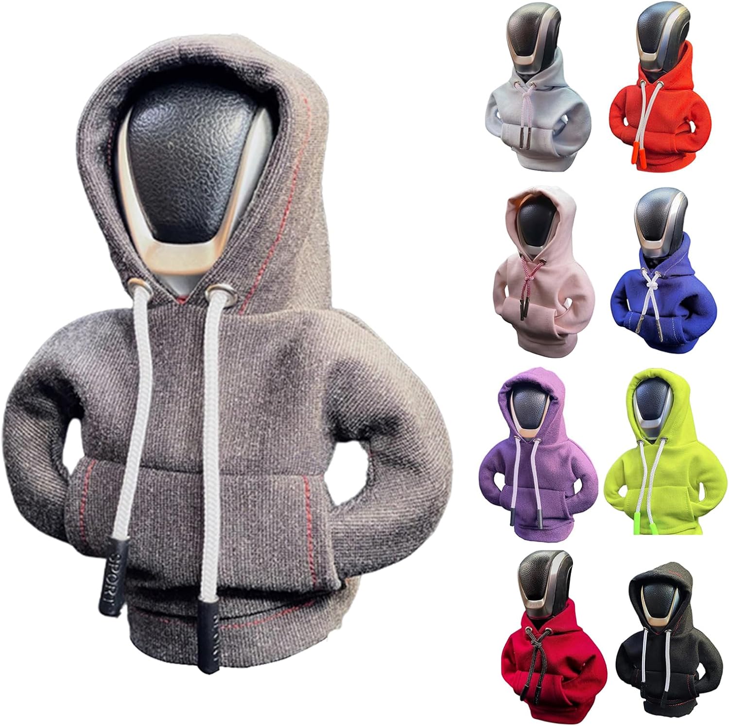 NTING Car Gear Shift Hoodie, Gear Shift Cover, Car Shifter Hoodie Cover Sweatshirt