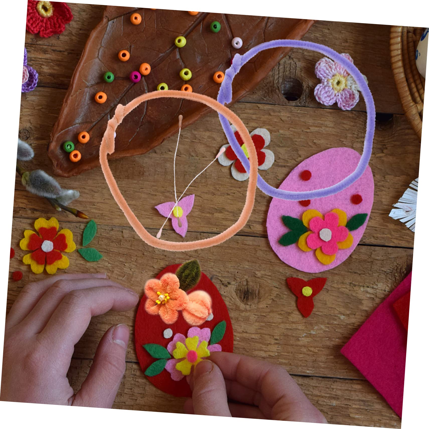 Housoutil 4 Set Scovolini Ciniglia Colorati Per Lavoretti Per Progetti Artigianali Fai Da Te Materiale Educativo Per Insegnanti Creatività Senza 10 Pezzi*4