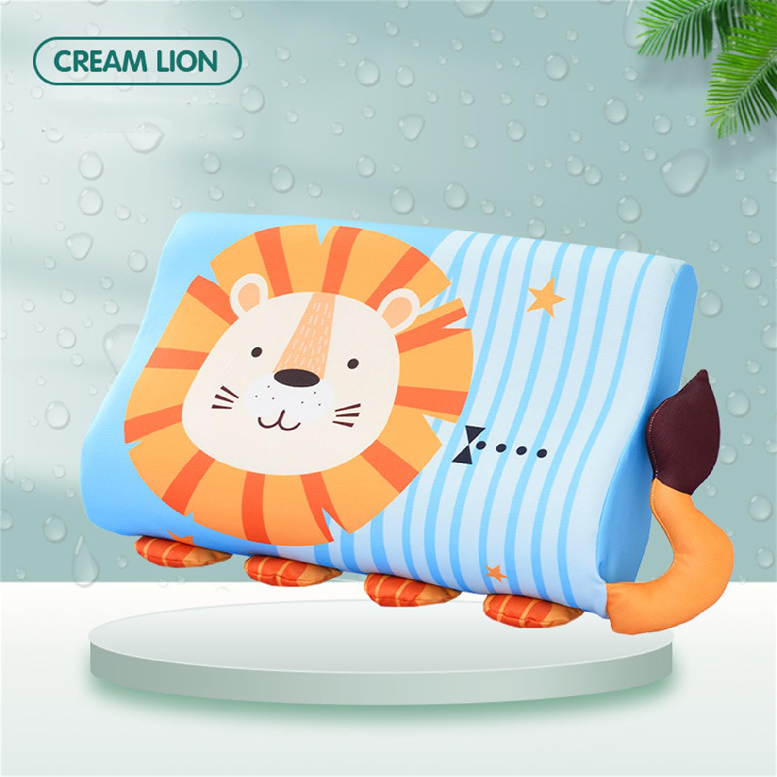 Generisch Cuscino per bambini per dormire – Cuscino per lettini | Cuscino ergonomico con disegno di animali per divano viaggio a casa