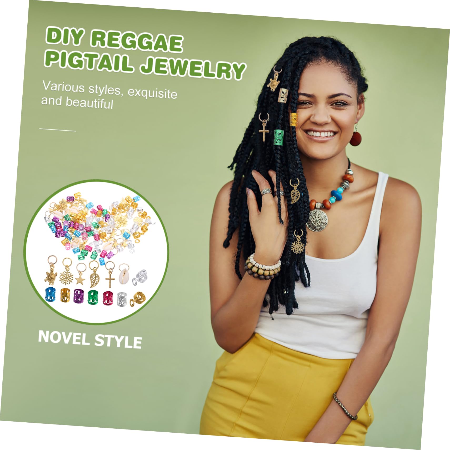 Amosfun 450stücke Haarschmuck Dreadlock Zubehör Für Frauen Und Mädchen Bunte Haarringe Und Perlen Für Kreative Zöpfe Und Dreadlocks Für Partys Und Modeshows