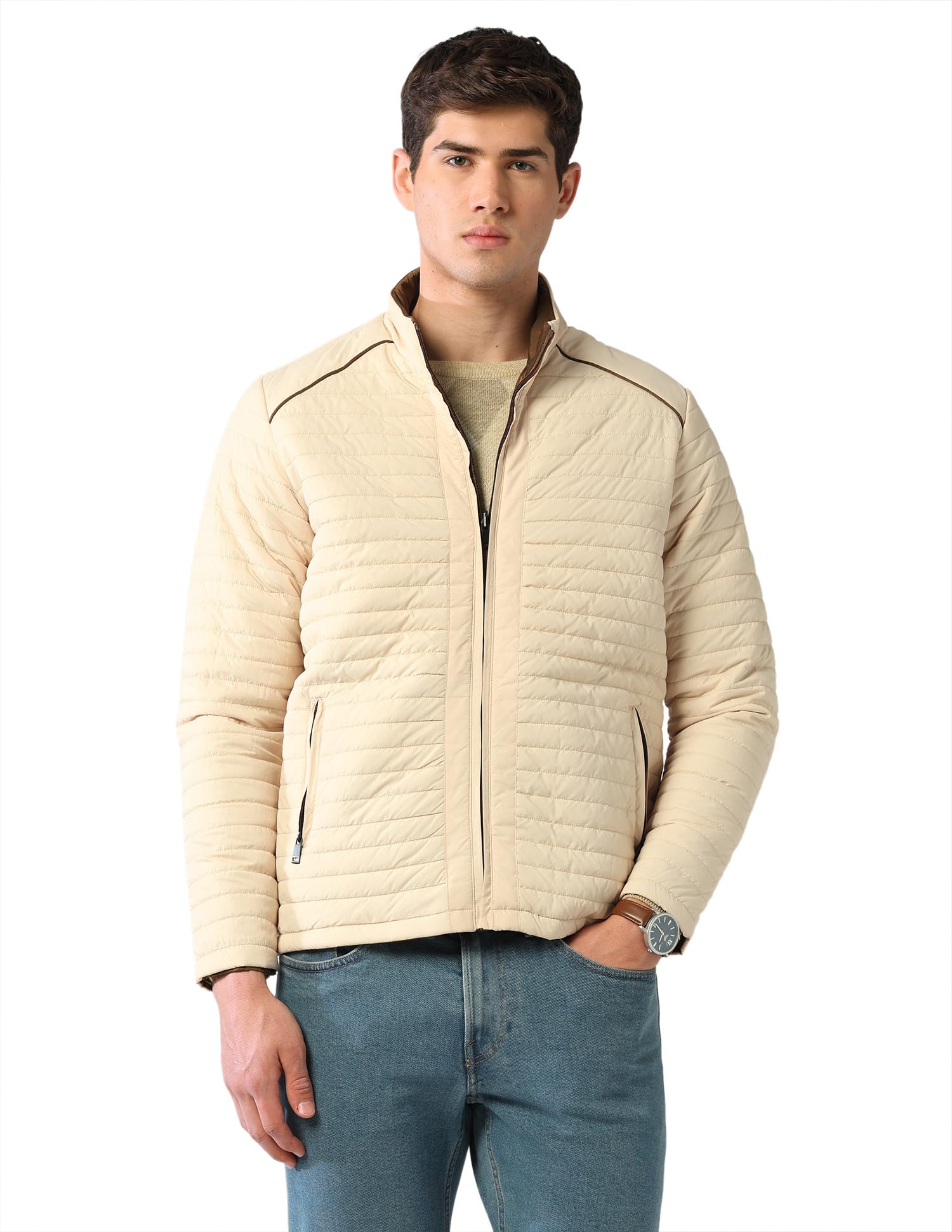 Solid Regular Fit Puffer Jacket-image-21