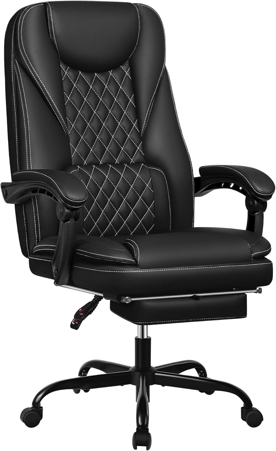 Guessky Executive Office Chair, Leather Reclining Big and Tall Office
