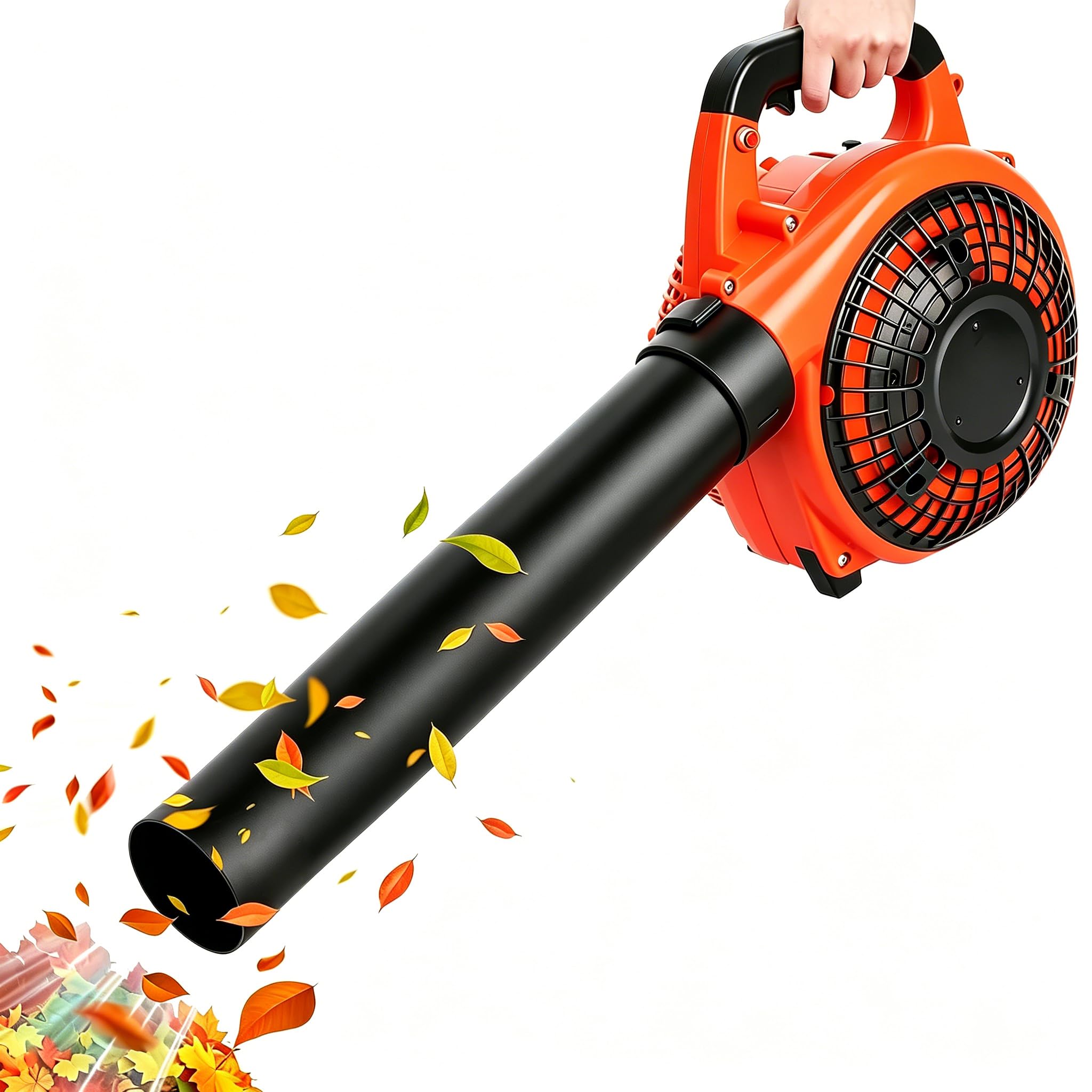 Souffleur Thermique, Souffleur de Feuilles de Carburant sans Fil, cylindrée 26cc Vitesse de L'Air 70m/s Poids 4.5 kg, Souffleur à Feuilles portatif Fil, pour Patios, Gardens