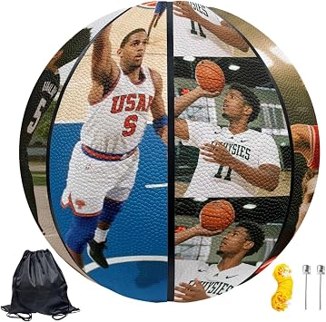 Basketball for Youth and Adults Size 5 & 7 with String Bag Needed Net Bag Ideal Gift for Boys Girls Room Decoration