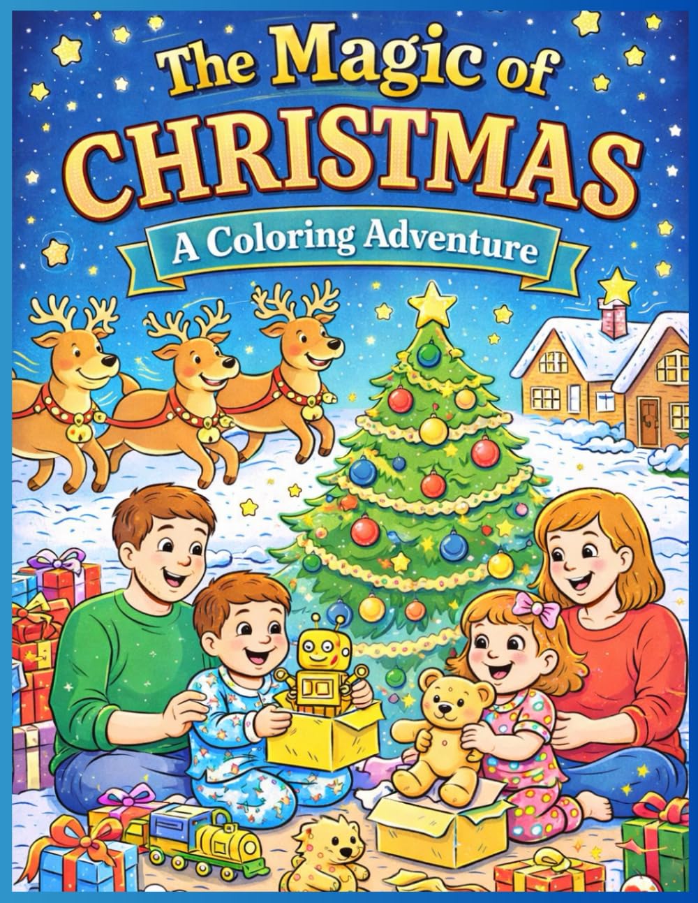 The Magic of Christmas: A coloring Adventure: Relaxing Holiday Scenes with Santa, Elves, Reindeer, Heartwarming Christmas Scenes to Color, Relax, ... (Amazing Animal Adventures Coloring Series)