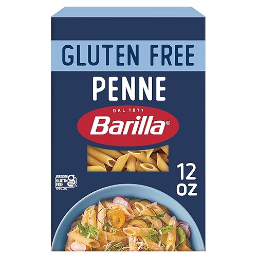 BARILLA Pasta Penne sin gluten, 12 onzas, pasta sin gluten sin OMG hecha con mezcla de maíz y arroz, pasta vegana