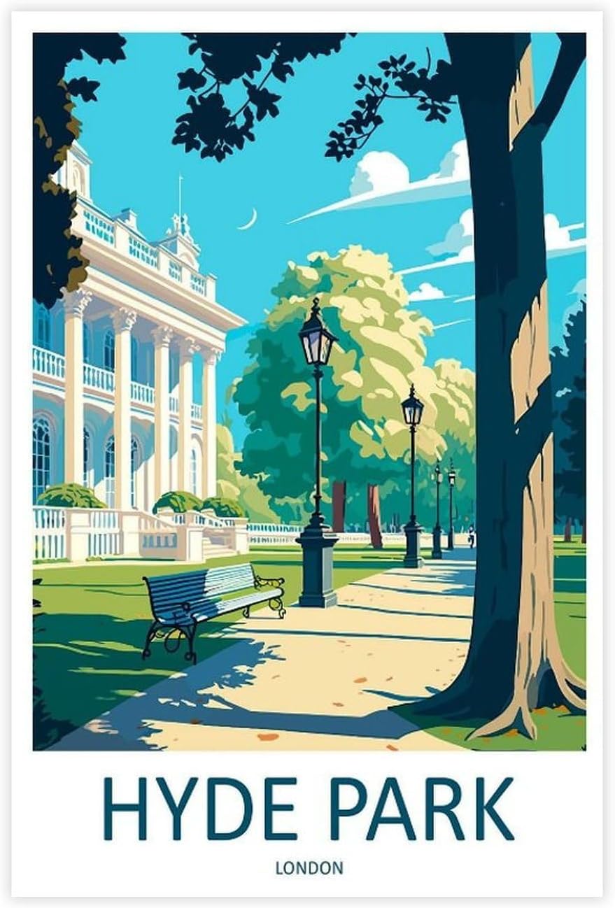 QOGDAF Hyde Park Canvas Poster Wall Art Decor Print Picture Paintings