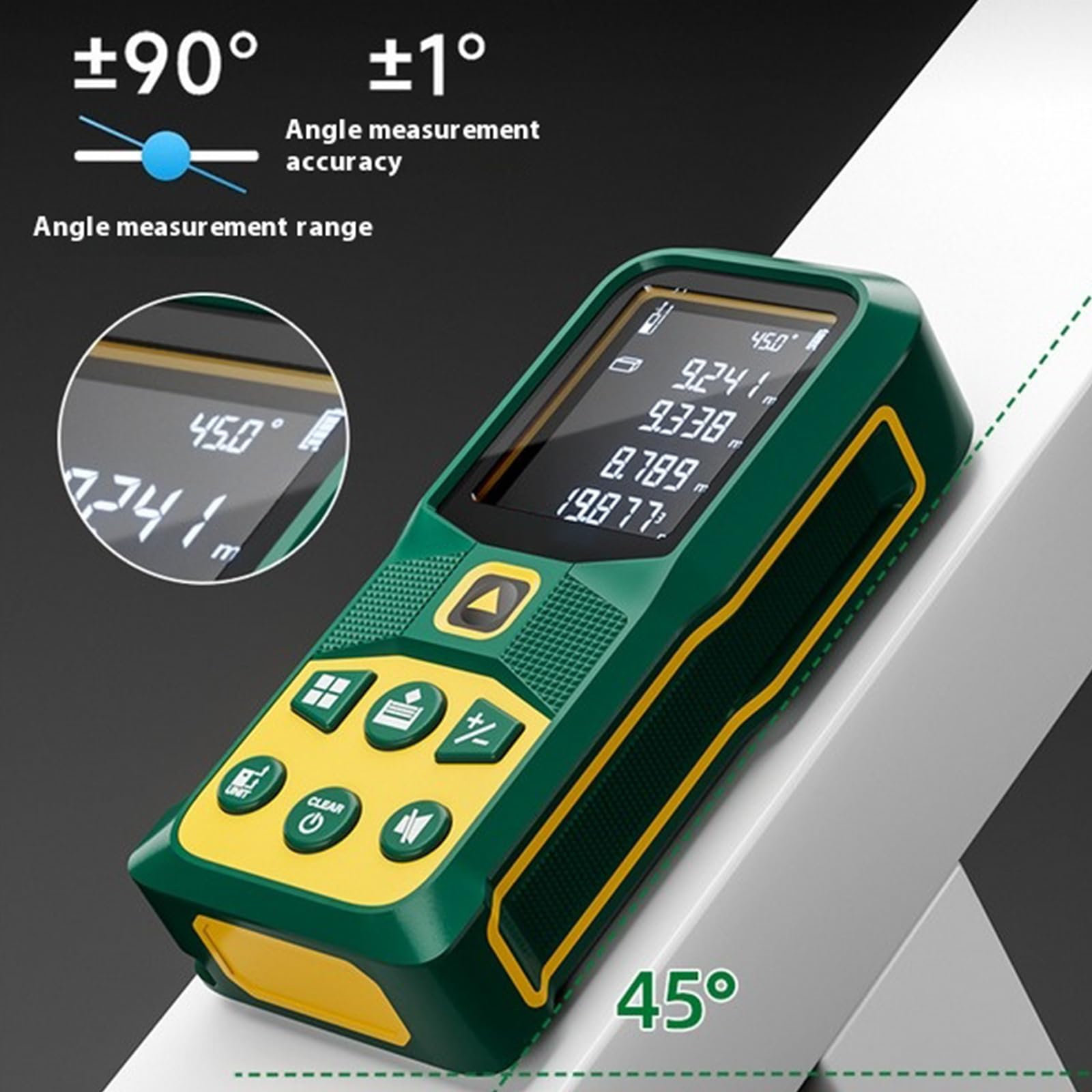 Ransfinder portátil Rangefinder Multifuncional Medidos Digitales Modos de medición múltiples Rango preciso Adecuado para la Industria, Caza