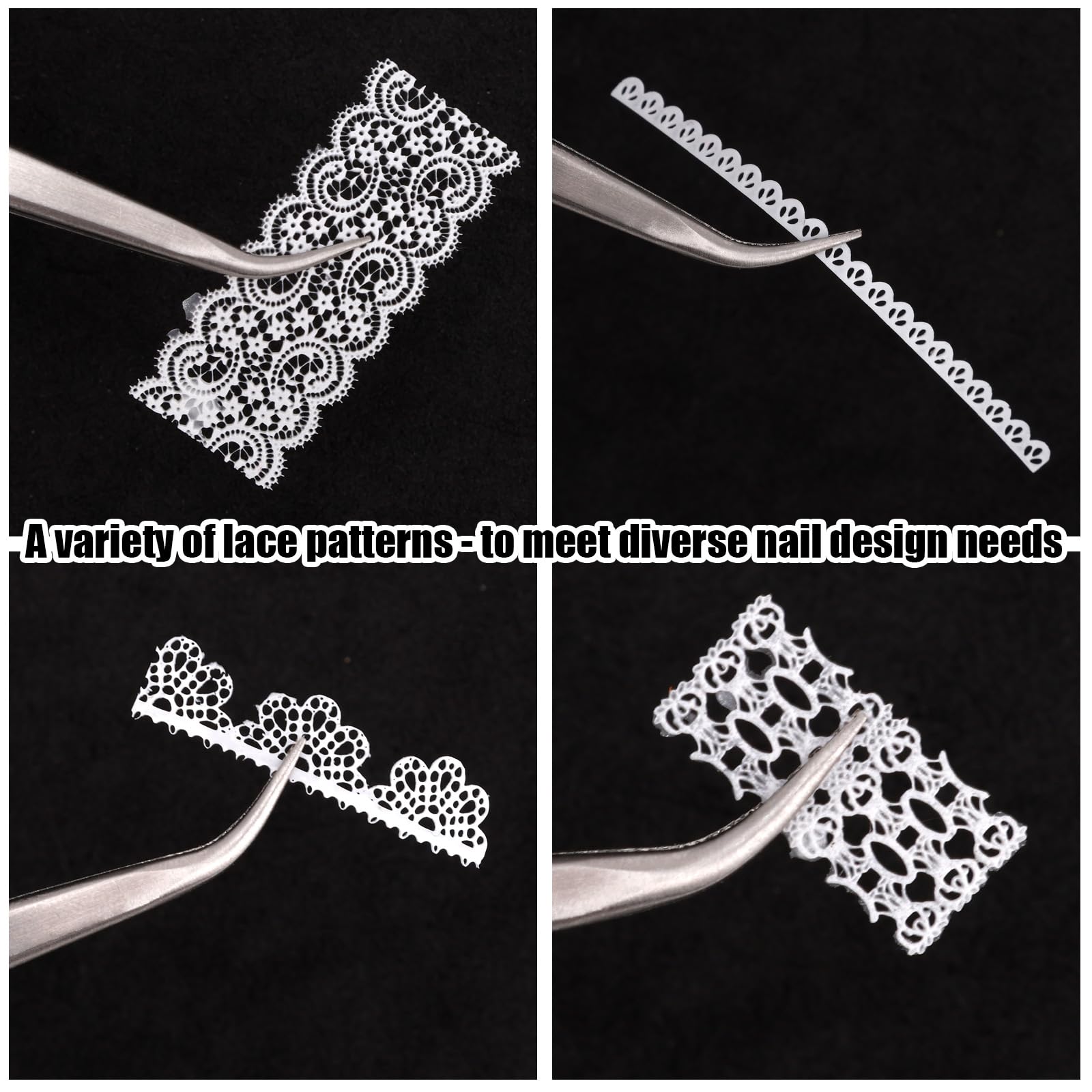 Stampo per Unghie in Pizzo 3D, Stampo in Silicone Ciondoli Unghie Decorazione Manicure Y2K Forniture Fai Da Te for Principianti e Professionisti