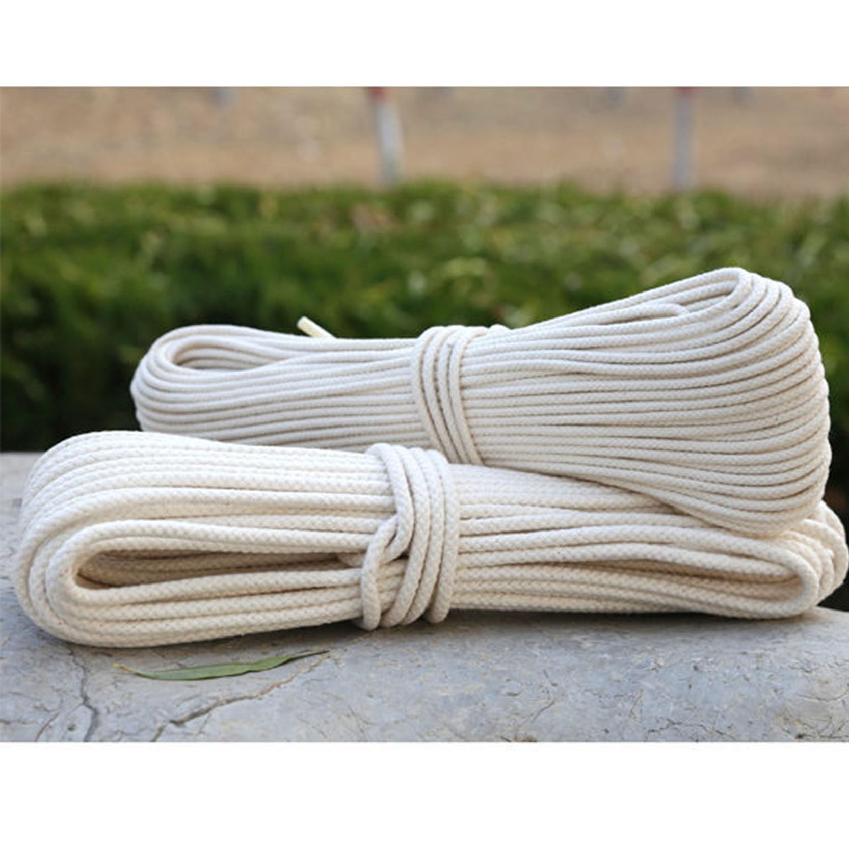 Corda di Macrame Corda di Cotone Filato 8mm~20mm,100m/328 Piedi Beige Macrame Corda Idea per la Casa, Confezione Regalo, Corda per Asta della Bandiera, Uncinetto, Giardinaggio,12 mm-100 m
