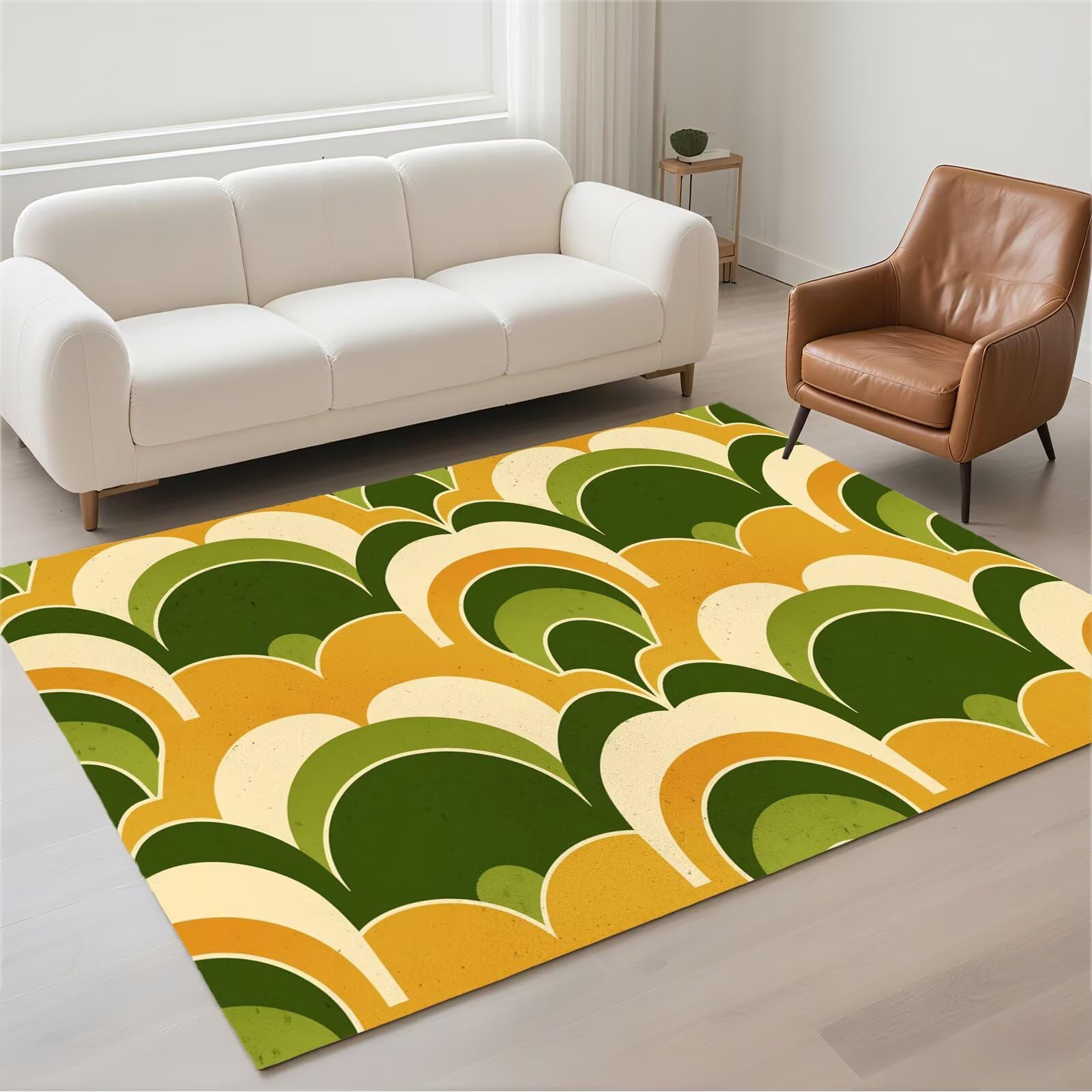 Tapis de chambre moderne 50x80cm motif plumes pour sublimer votre entrée