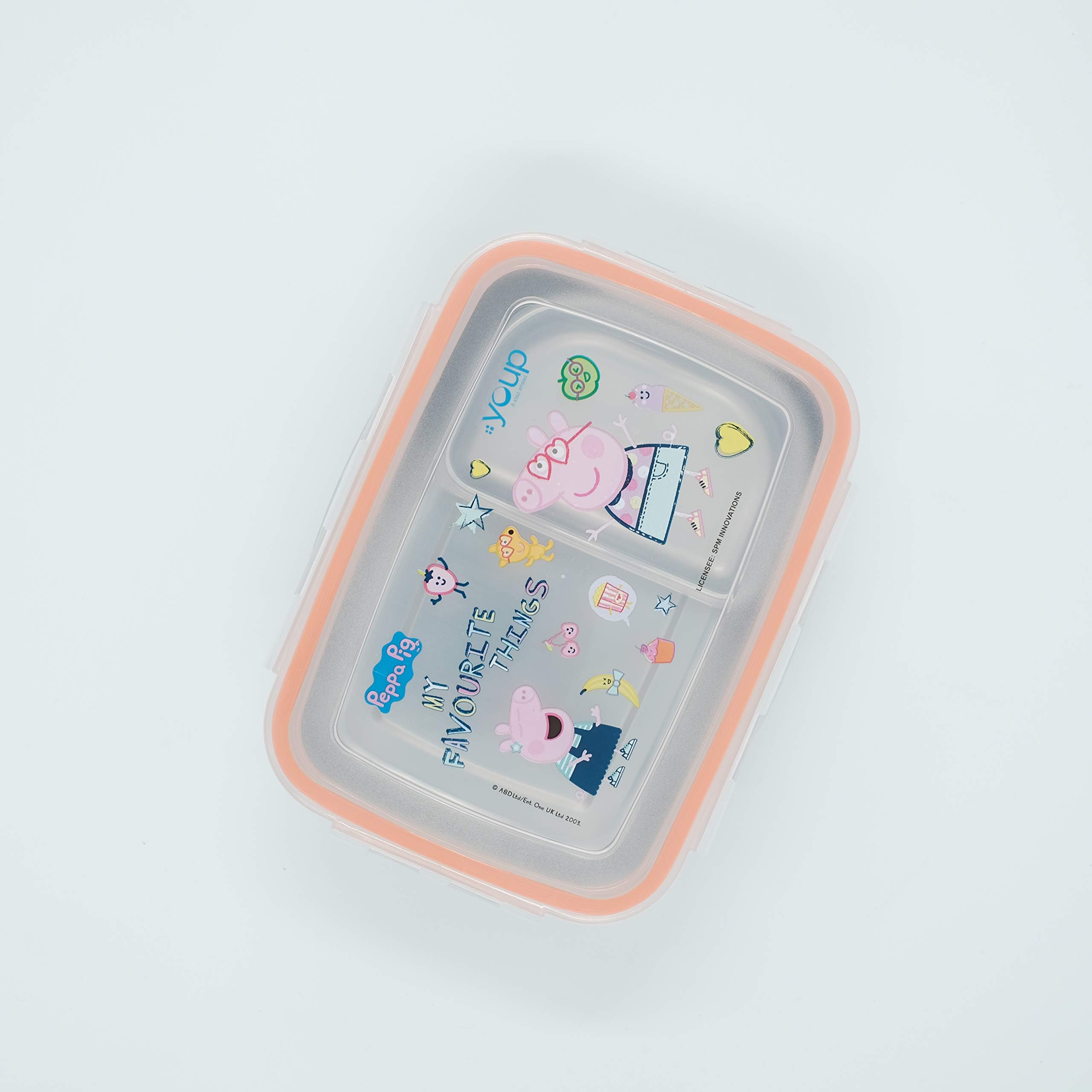 Youp Stainless Steel Peach Color Peppa Pig Kids Lunch Box YP8016-1000 ml
