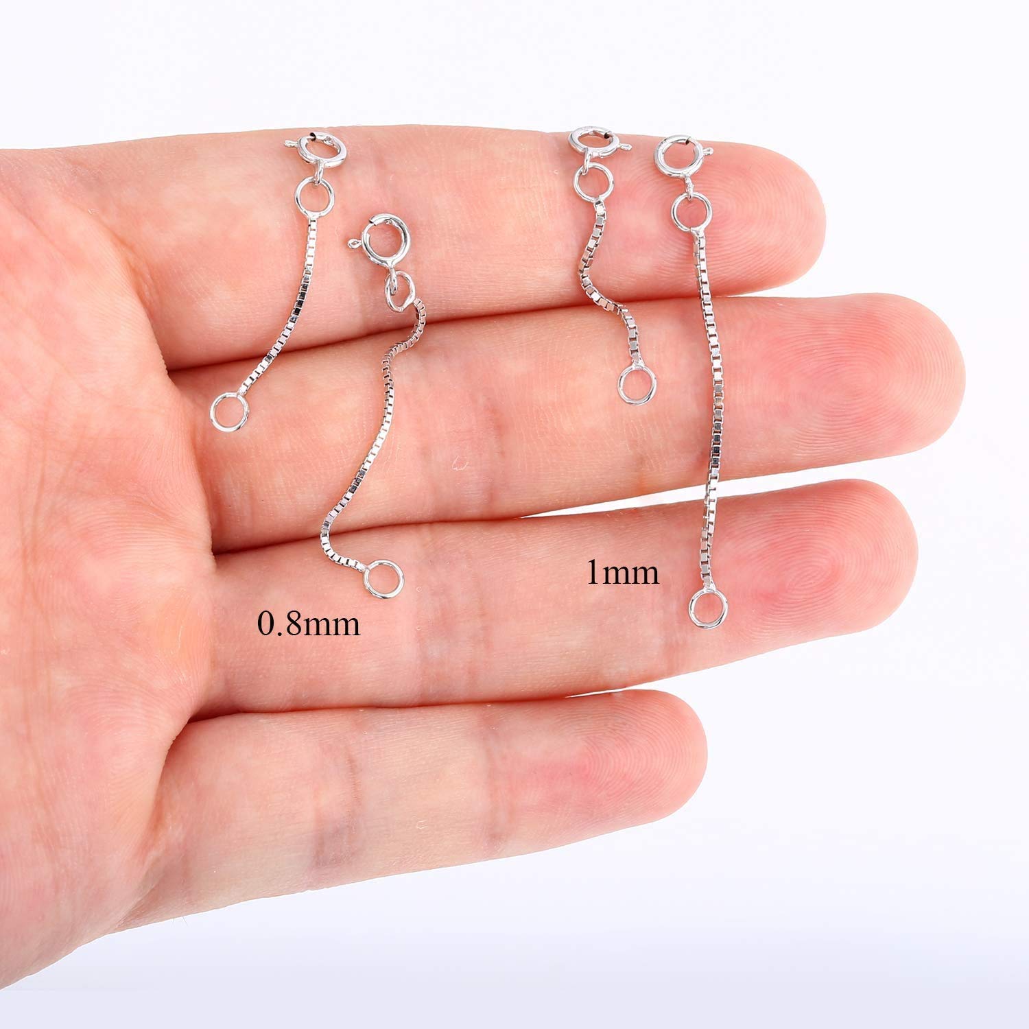 ALEXCRAFT 3 Rallonges Pour Chaînes En Or Sterling 925, Chaînes D'extension De Collier De Chaîne