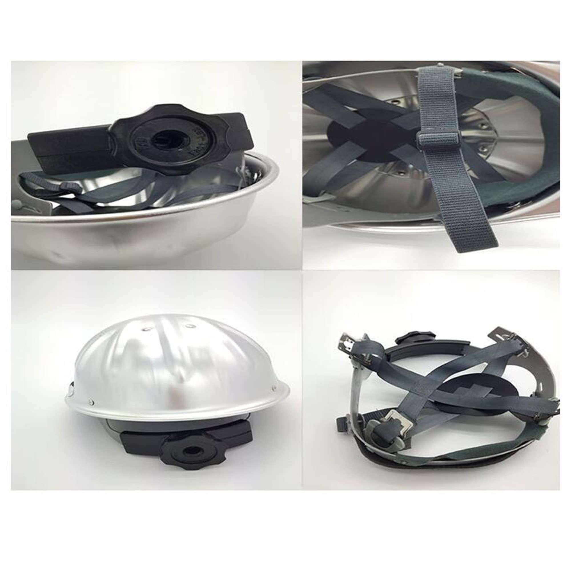 Casco de Seguridad Casco de Protección Industrial, Casco de Seguridad de Construcción Aleación de Aluminio, Sombrero Duro de Amortiguación de 4 Puntos, Sombrero de Ciclismo