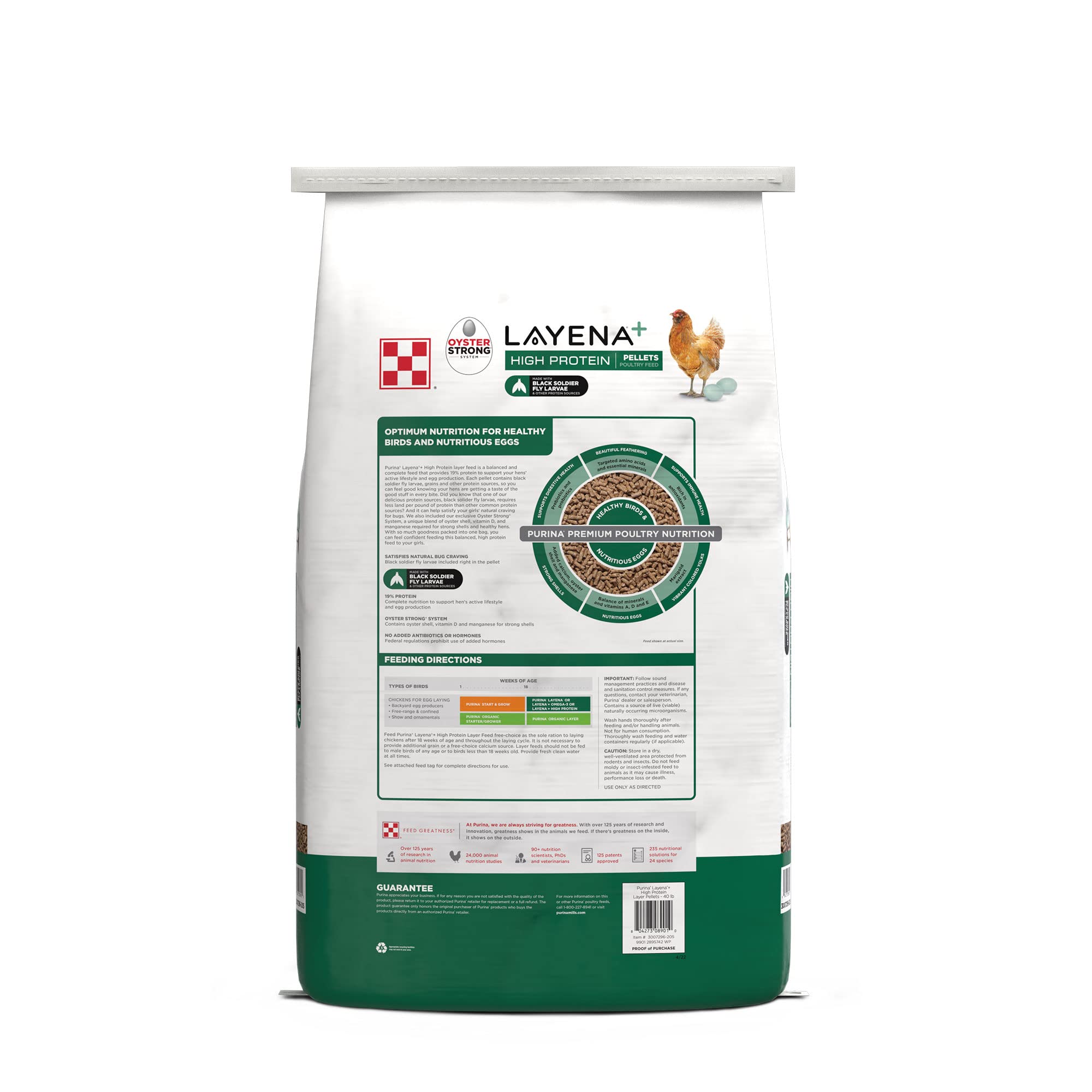 Purina Layena + High Protein Layer Chicken Feed (40 Pound)