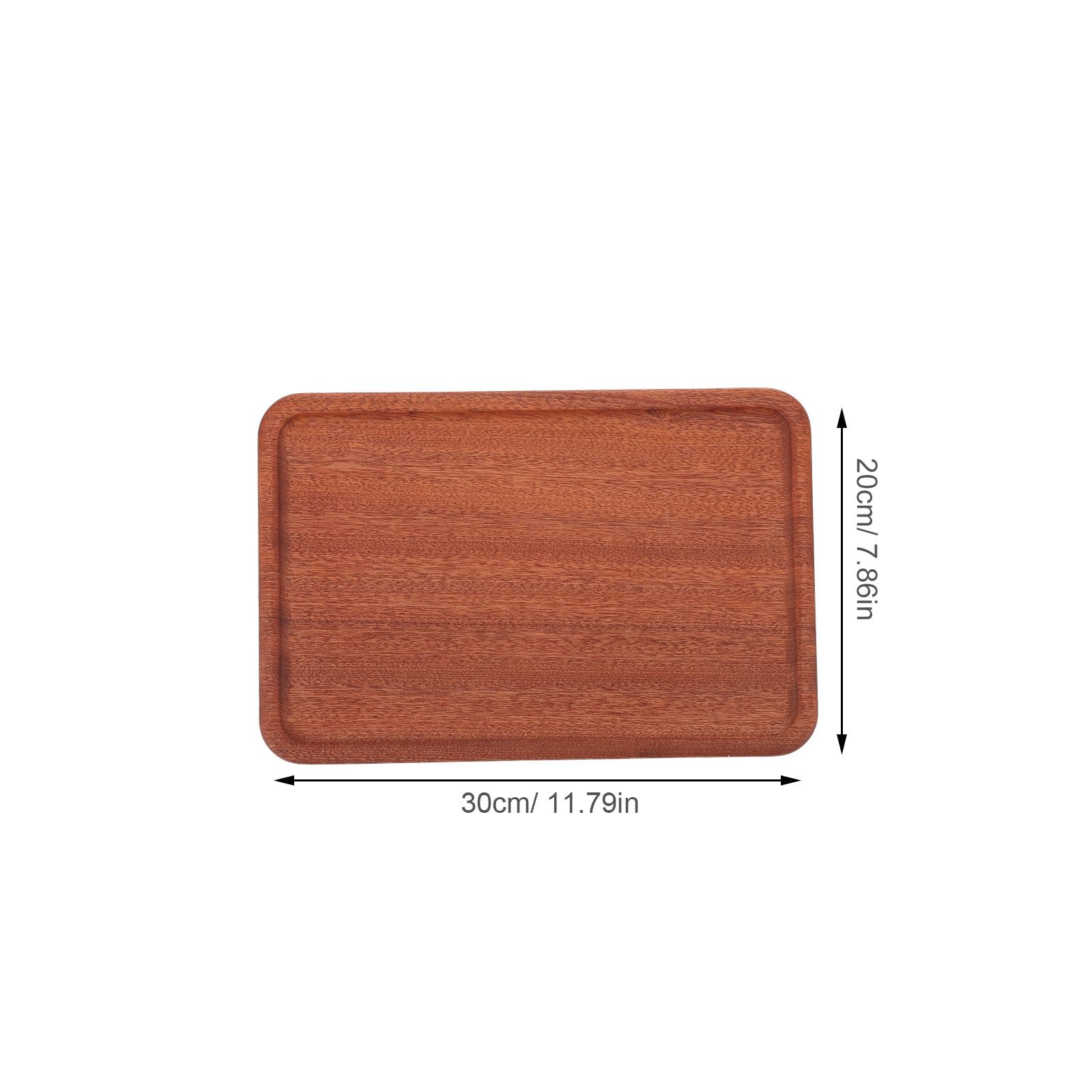 Bandeja de Madera Rectangular Marrón para Servir Comida y Aperitivos