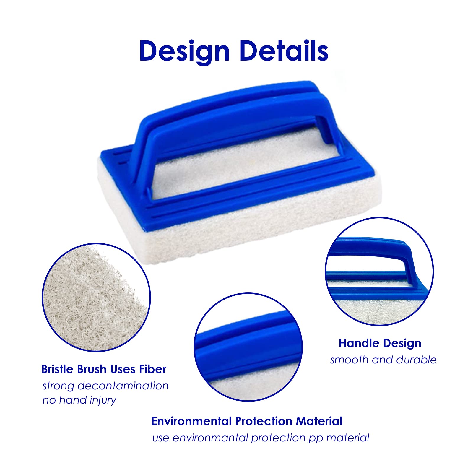 Brosse Piscine Eponge Nettoyage Ligne d'eau Paroi Mur Lot de 3