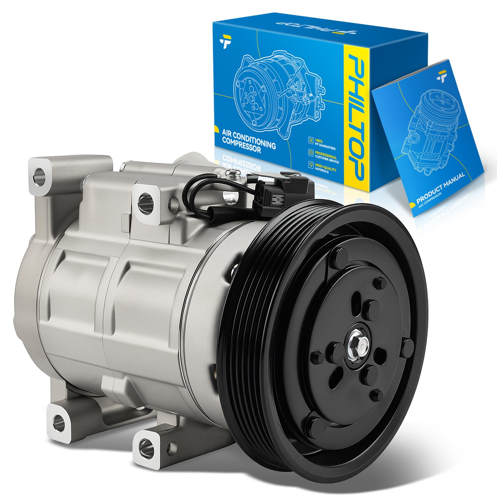 PHILTOP NEW AC Compressor w/Clutch for 5 2012-2015, 3 2010-2013 2.3/2.5L