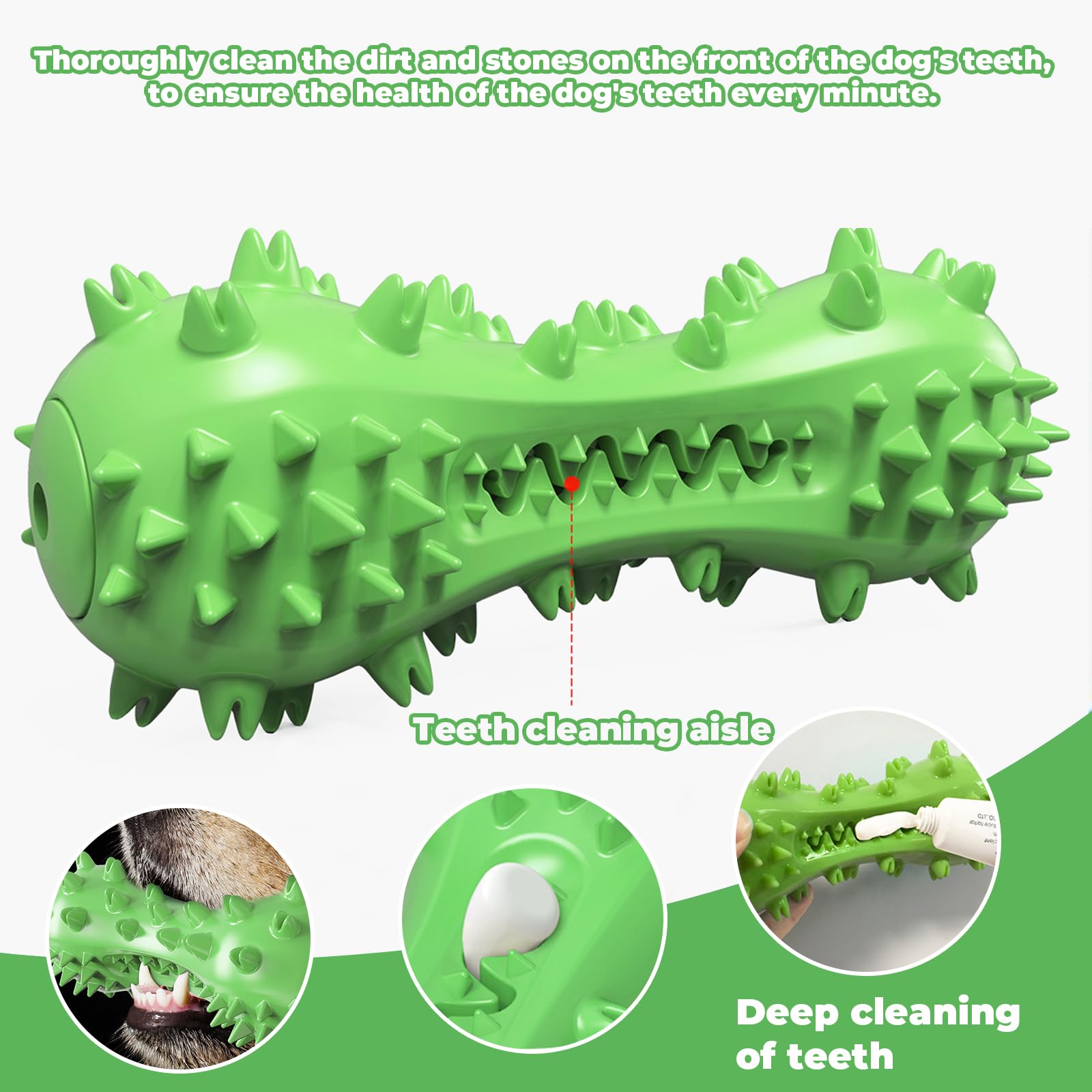 1Pc Relieve Stress Dog Dental Chew Toy Indestructible Dog Teething Chew Squeaky Dogs Aggressive Chewers Tough Dogs Aggressive Chewers for Dog Toothbrush - Image 4