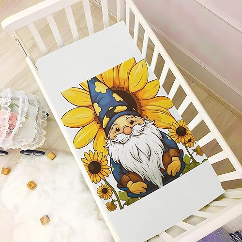 Miniatura 6 de Fitted Crib Sheets Gnome Sunflower Baby Crib Sheets for Boy & Girl Toddler Mattress Sheets 21216284