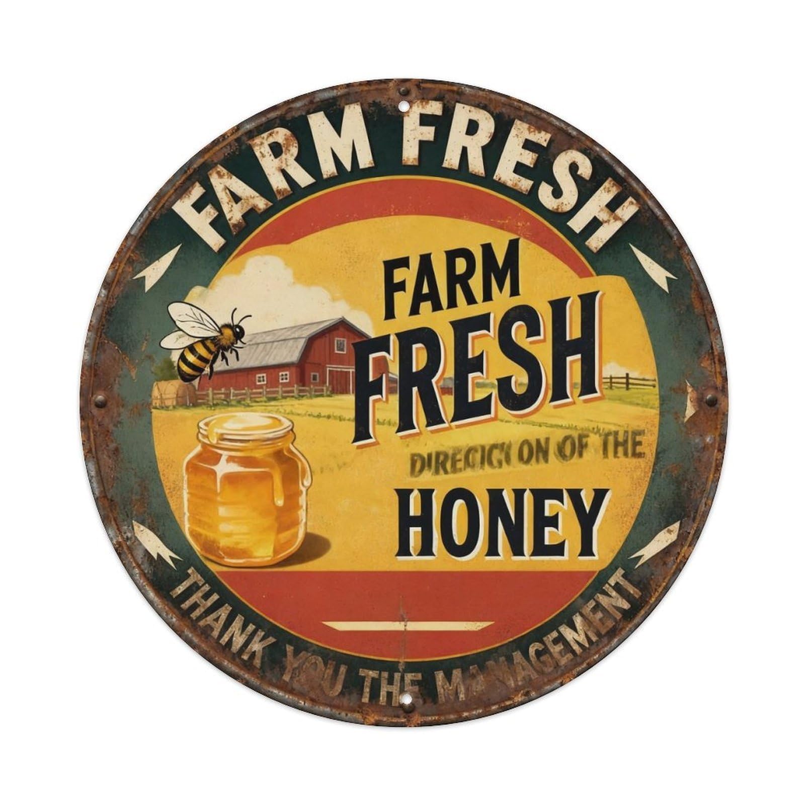 Farm Fresh Honey Metal Tin Sign Plaque
