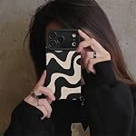 Case for iPhone 17 Pro Max, Simple Cute Zebra Stripes Pattern Aesthetic Design with Silicone Shockproof Protection for Women Men - Black