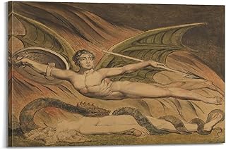 William Blake Satan Exulting over Eve Wall Art Poster Print Photo Art Painting Canvas Home Decorative Bedroom Modern Decors Gifts 12x18inch(30x45cm)