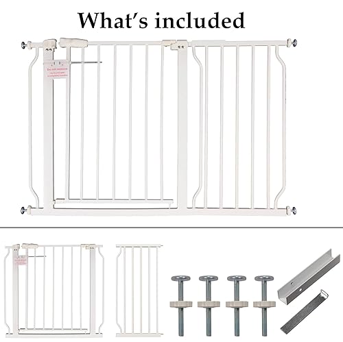 Miniatura 5 de BalanceFrom - Puerta de seguridad Easy Walk-Thru para puertas y escaleras con funciones de cierre y apertura automáticos, varios tamaños, blanca.