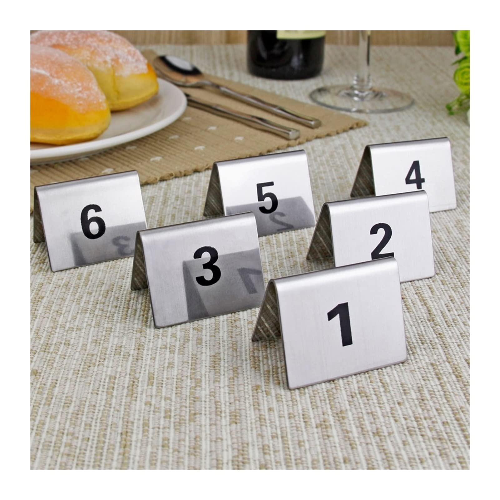 Numery stołów, Numery stołów 1-50 Namiot ze stali nierdzewnej dwustronny 2"x1,6"x1,6"(1-25)
