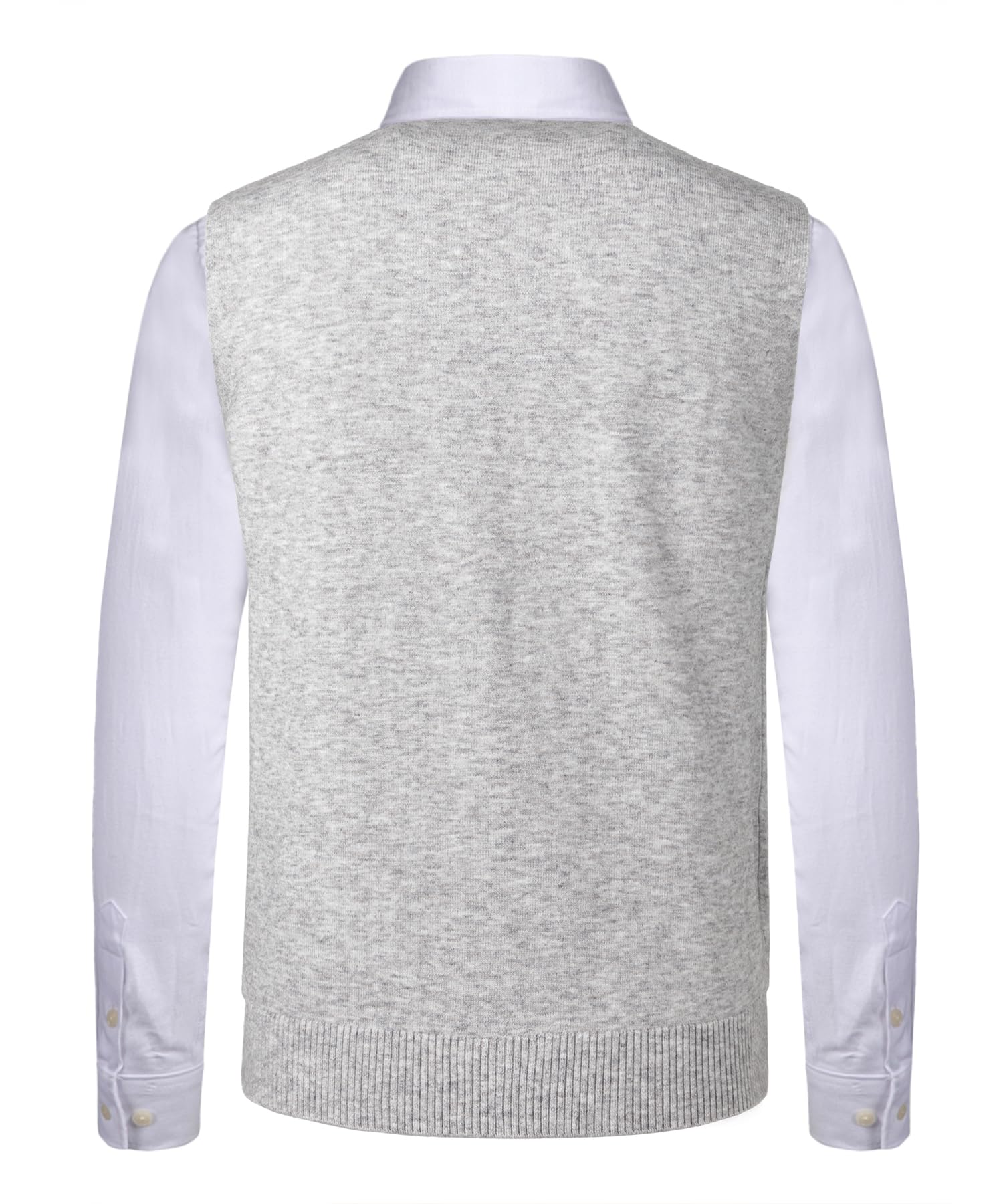 Gilet tricoté pour Homme à Motif Argyle Encolure en V Classique Gilet tricoté sans Manches