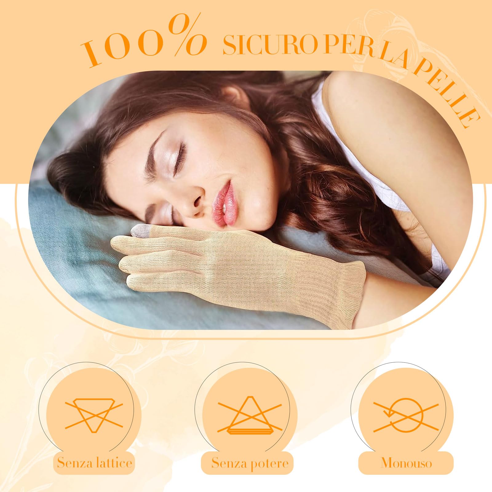 Guanti in Cotone per Eczema con Dita Touchscreen | Guanti Idratanti per Mani Secche, SPA, Cura Delle Mani(2 Paia)