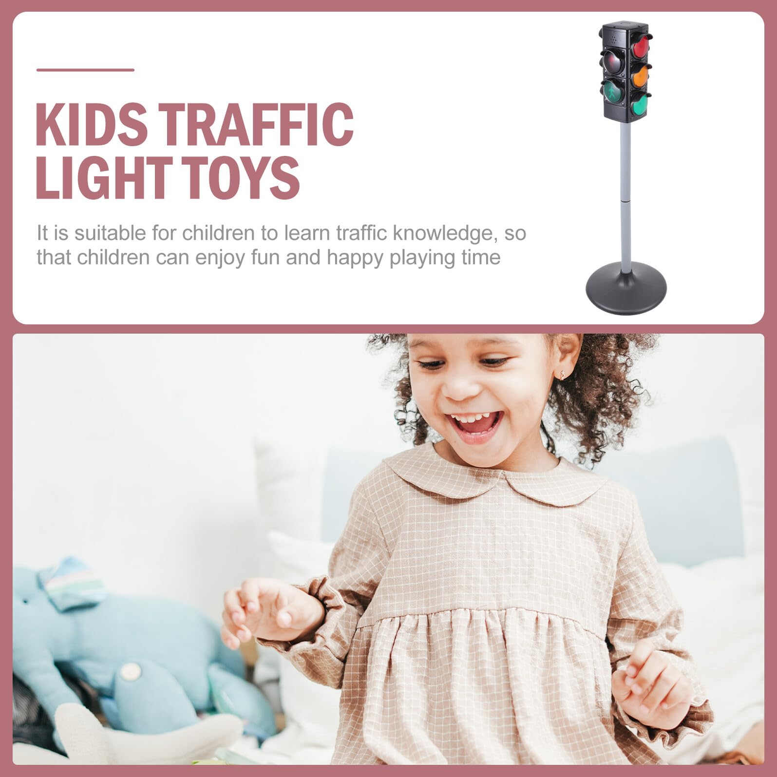 Juguete de Semáforo para Niños Negro Abs Sonido y Luz