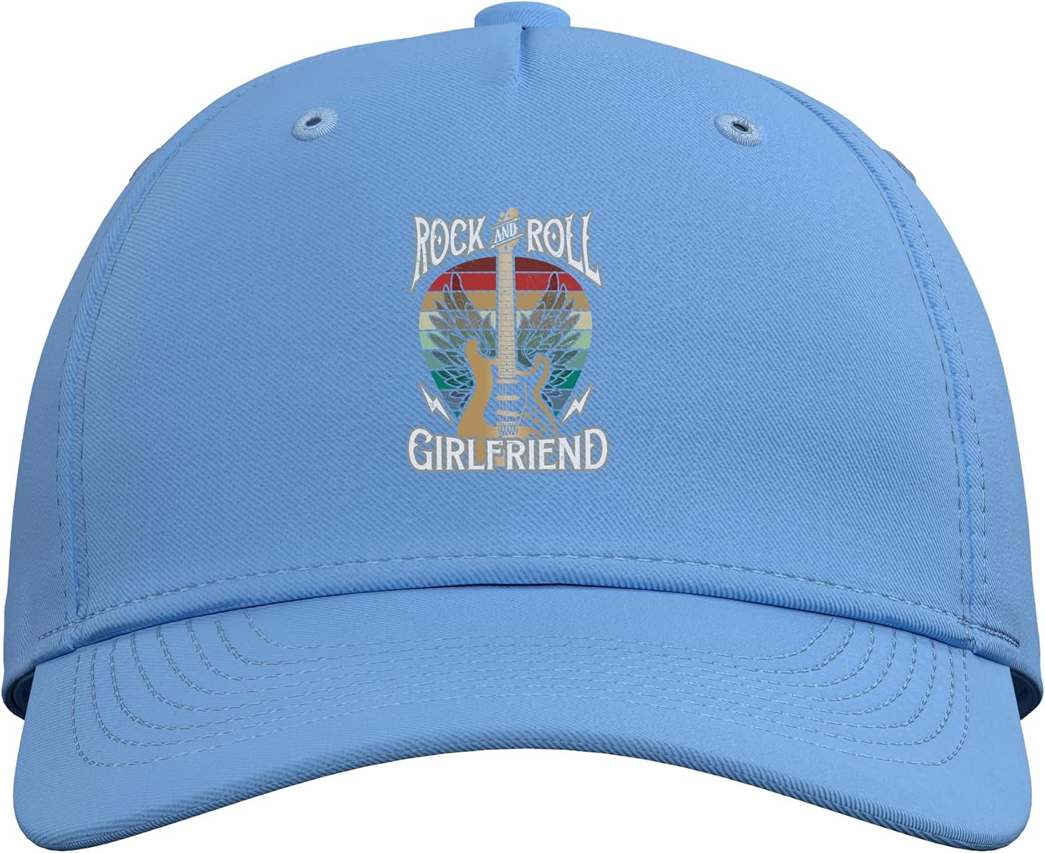 Rock and Roll Girlfriend Vintage Electric Guitar Adjustable Baseball Hat image 2