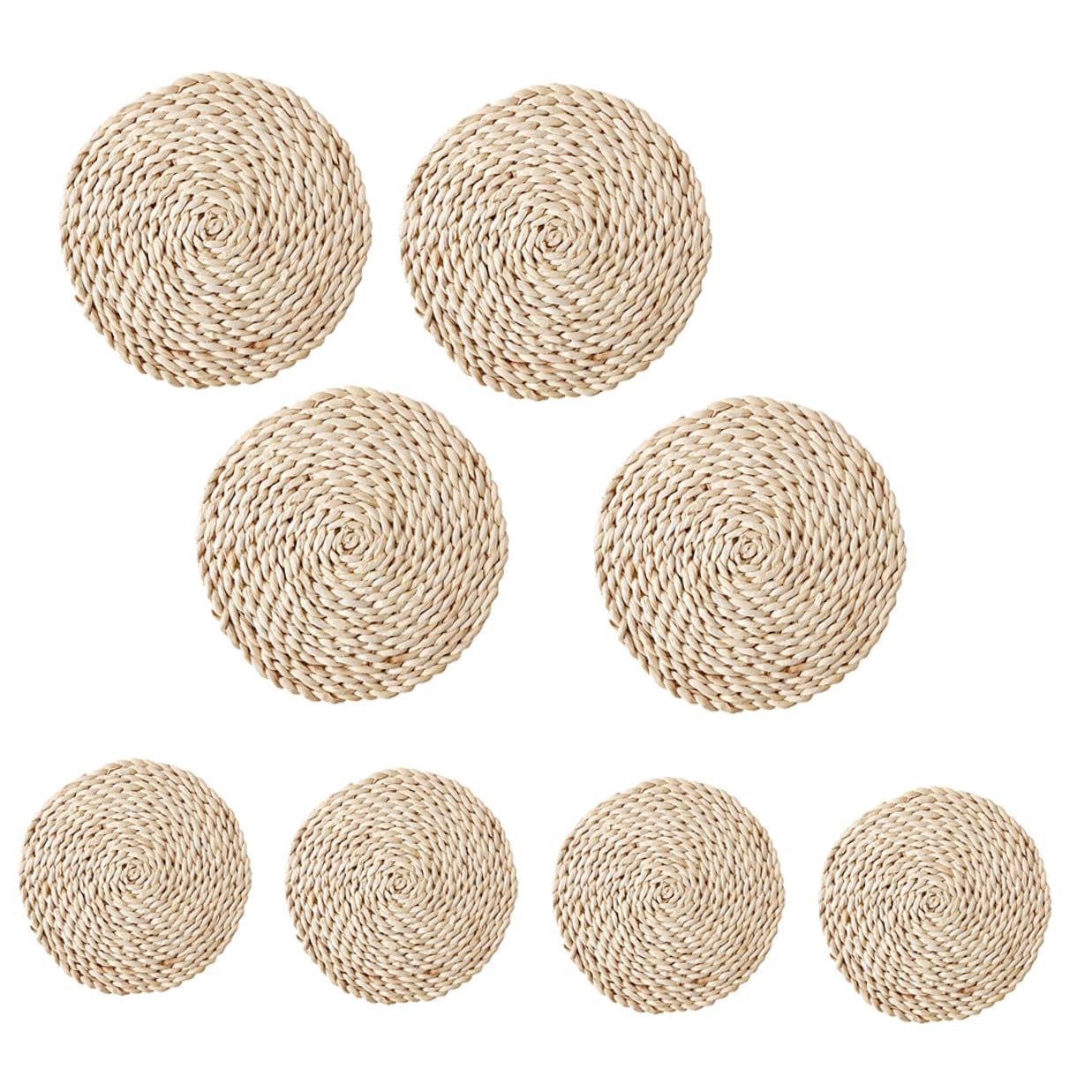 Paille Antichaleur Naturel Set de Table UKCOCO Finition Premium