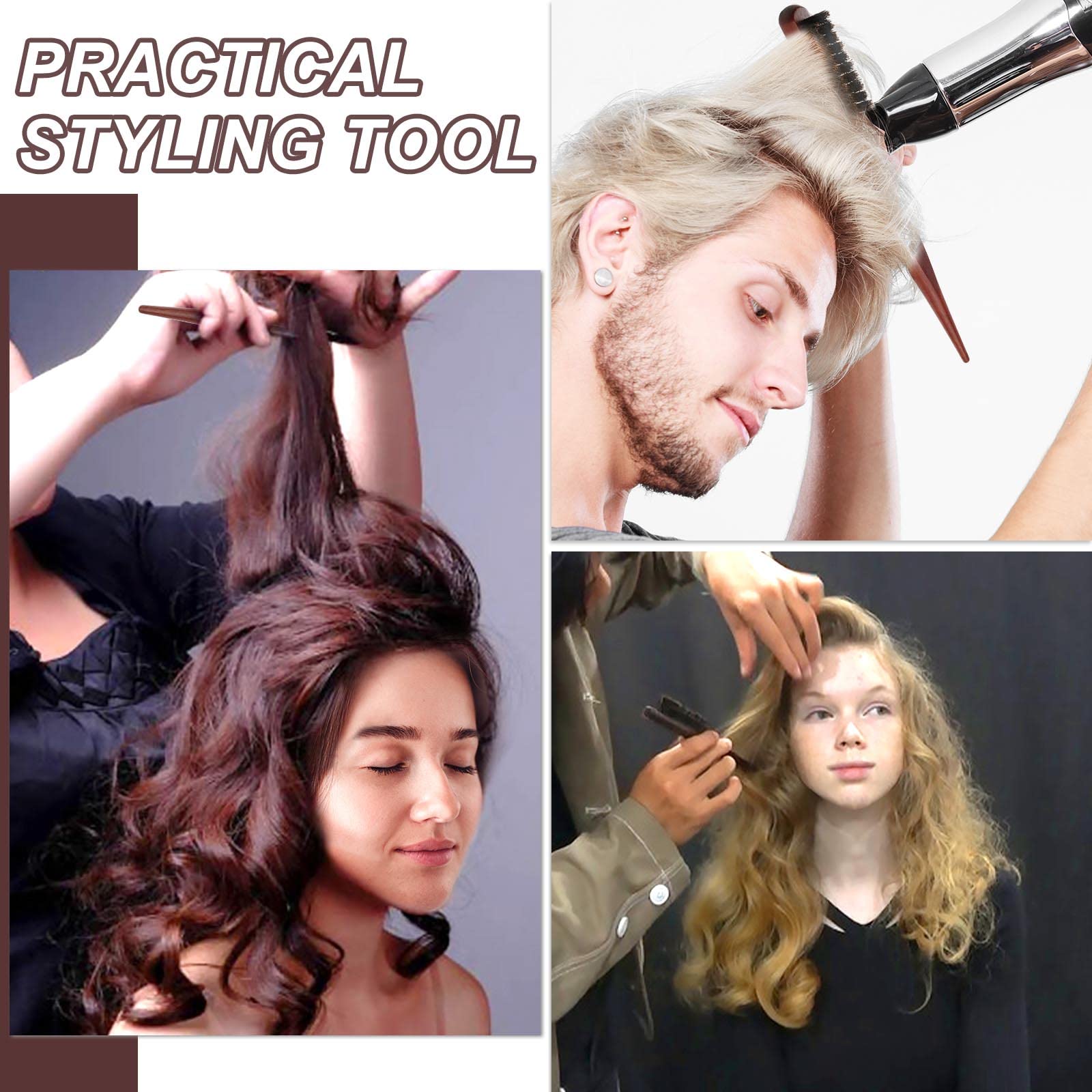 Sularpek Cepillo Para el Cabello de Jabalí, Peine de Salón para Moño, Coletas, para Cabello Largo, Ondulado, Seco o Dañado, Reduciendo la Rotura