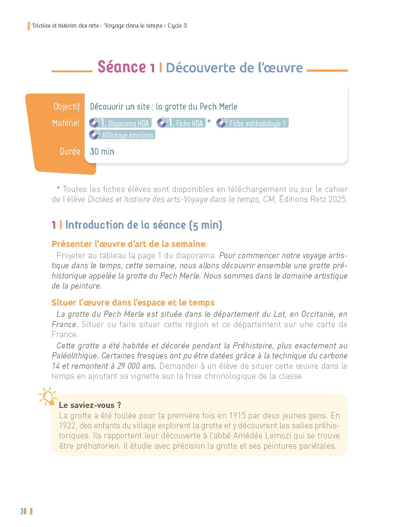 Dictées et Histoire des arts CM - Voyage dans le temps (+ ressources numériques)