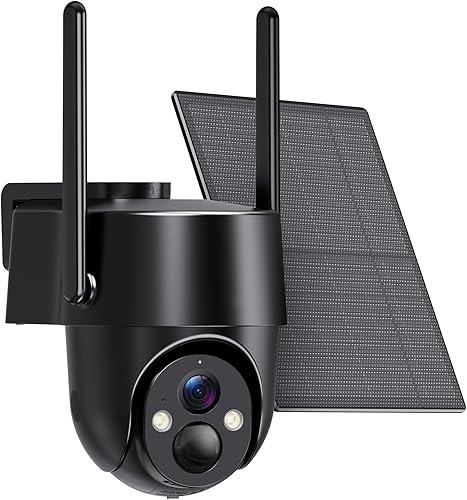 Cámara de seguridad solar 4G LTE, cámara inalámbrica para exteriores con tarjeta SIM, visión nocturna a color 2K, vista panorámica de 360, detección