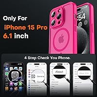 Vista 161 de TOCOL Funda magnética para iPhone 15 Pro Max, protección completa mejorada de la cámara, compatible con Magsafe, protección contra caídas, funda