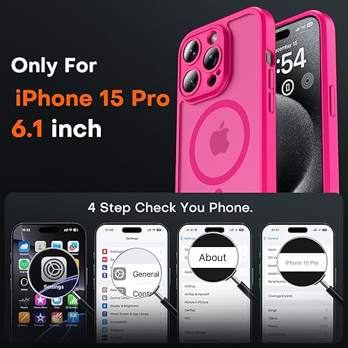 Miniatura 161 de TOCOL Funda magnética para iPhone 15 Pro Max, protección completa mejorada de la cámara, compatible con Magsafe, protección contra caídas, funda