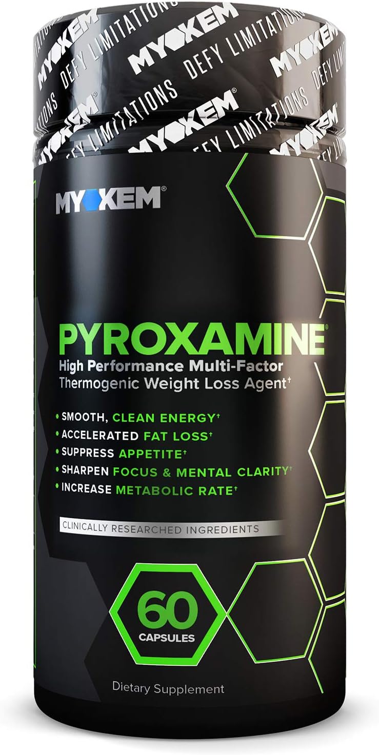 Most Powerful Thermogenic Fat Burner - Weight Loss Pills for Women and Men from Pyroxamine | Hardcore Diet Pill Supplement, Appetite Suppressant & Metabolism Boost for Rapid Results, 60 Capsules