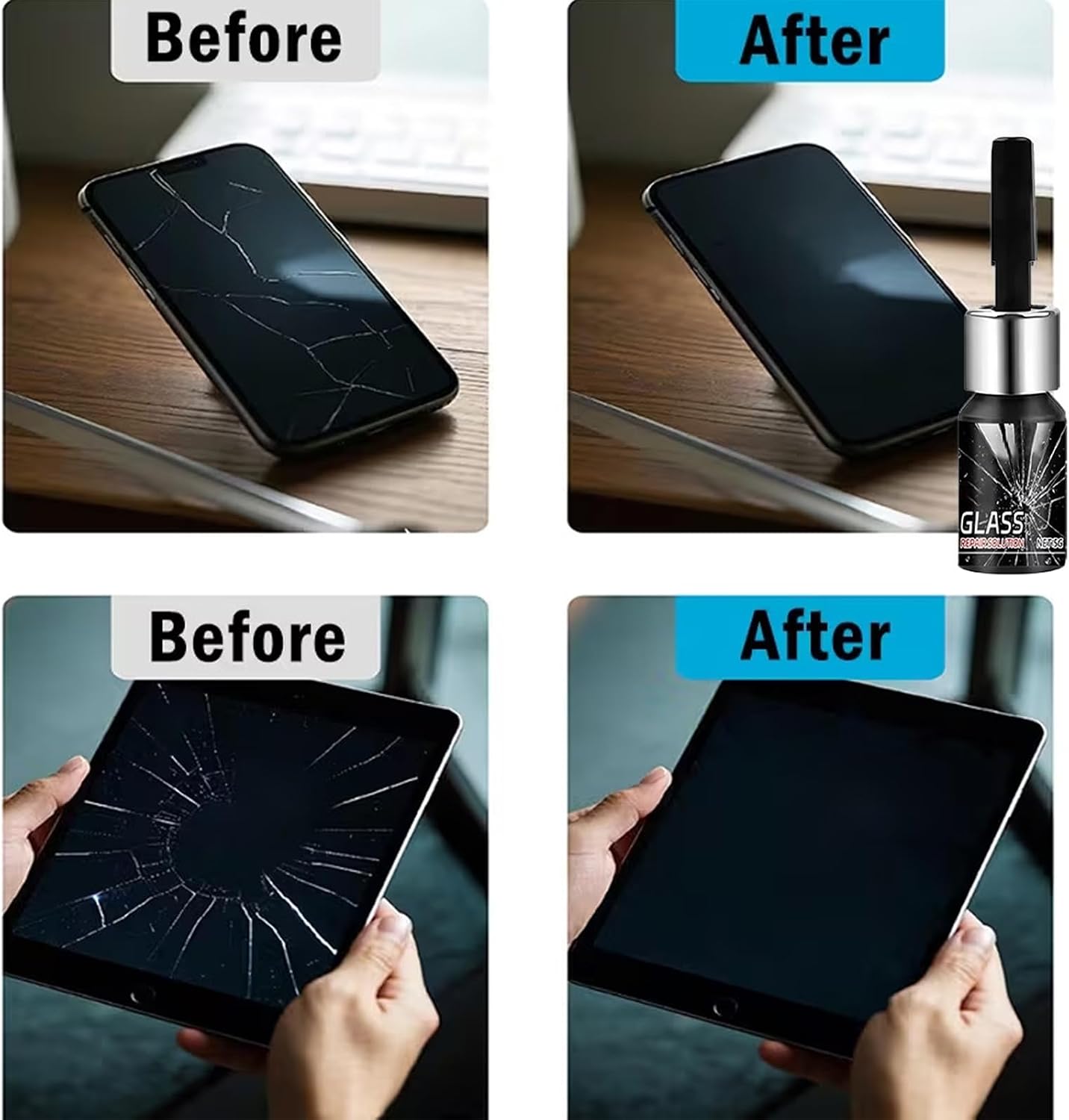 Glass Crack Repair Liquid Kit for Phone Watches Windshields