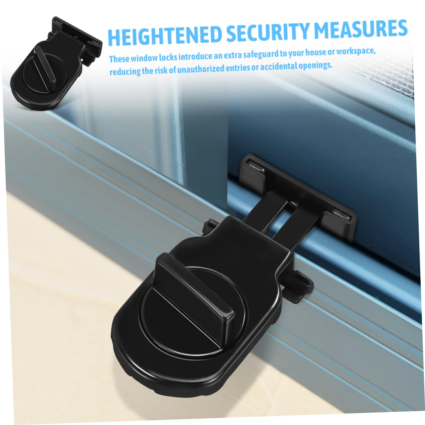 Gadpiparty 10pièces Verrous De Fenêtre Coulissants Réglables Lot De Sécurité Renforcée Pour Fenêtres Installation Facile Accessoires De Quincaillerie