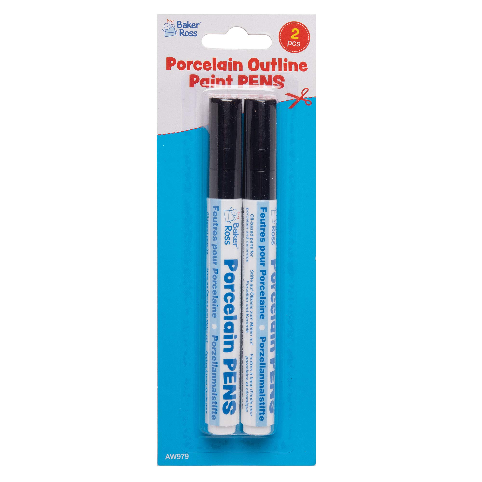 Baker Ross - 6 Feutres Nacrés Pour Porcelaine - Set De Peinture Céramique Pour Enfants Et Adultes
